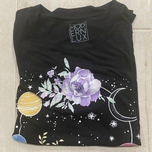 Astrology/floral - T-shirt - girls L